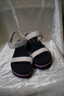 Tommy Hilfiger platform foam sandals white straps navy red white sole est 7.5/8 — photo 4