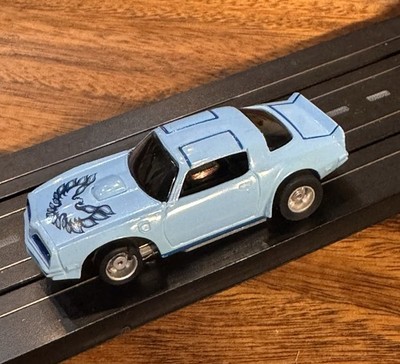 Tyco HO Slot Car Baby Blue  79 Trans Am Excellent Condition Runs Really Good
