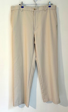 Chaps Ralph Lauren Mens Dress Pants 36x30 Beige Khaki Flat Front Straight Leg