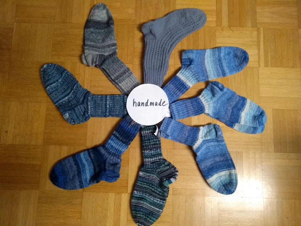 Handgestrickte Socken Wollsocken - Gr. 44/45 & 46/47 - Bunte Auswahl