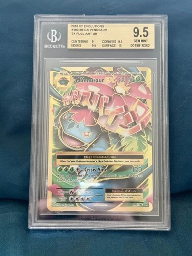 M Venusaur EX 100/108 Pokemon XY Evolutions Mega Venusaur Full Art Holo BGS 9.5
