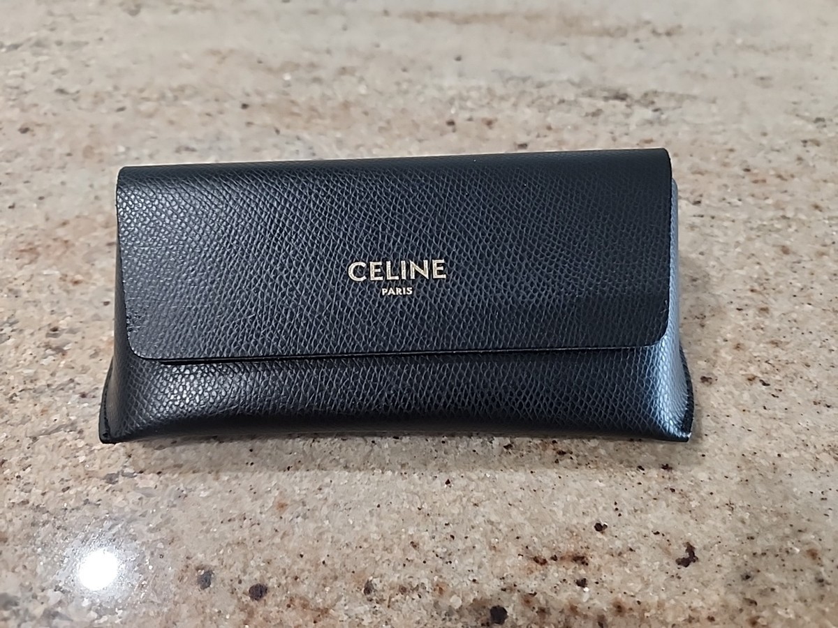 New CELINE Black Leather Glasses Case | eBay