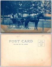 RPPC Horse Drawn Carriage Photo Postcard
