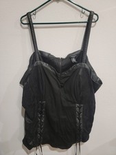 Torrid Faux Leather  Lace Corset Women's plus Size 6 6X Lace Up Sides Back Zip