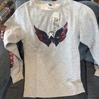 NHL Hockey Official Washington Capitals Sequin Crewneck Pullover Med NWT — photo 5