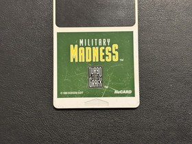 Military Madness TurboGrafx-16 HuCard Only Authentic Cartridge Tested & Works!