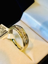 Men's 1/10 CT. T.W. Diamond Milgrain Wedding Band in 10K Gold