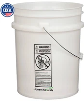 House Naturals 5 Gallon Bucket BPA Free, Food grade Made in USA ( Pack of 3)