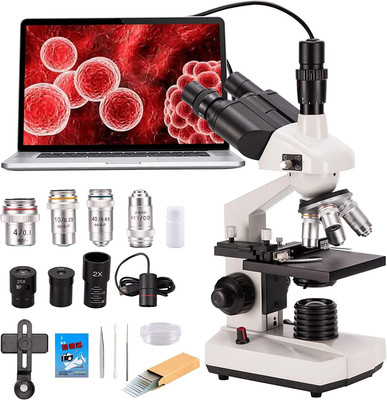 Compound Trinocular Microscope, 40X-5000X Magnification, Digital Laboratory Trin