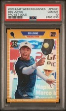 Ben Johns 2023 Leaf Web Exclusives #PSG-21 Pro Set Gold Rookie RC /199 PSA 10