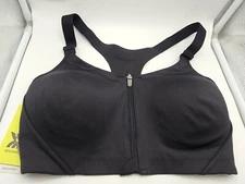 All In Motion Womens 34D Sports Bra Black Lightly Lined Wirefree High Support