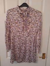 Zara  Multicoloured Long Sleeve  Short Floral Dress Size M 