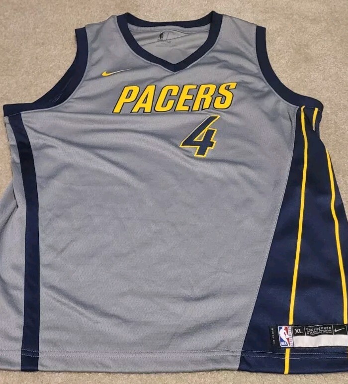 Indiana Pacers Victor Oladipo Jersey Mens Size 52 XL Gray Nike Dri-Fit Swingman