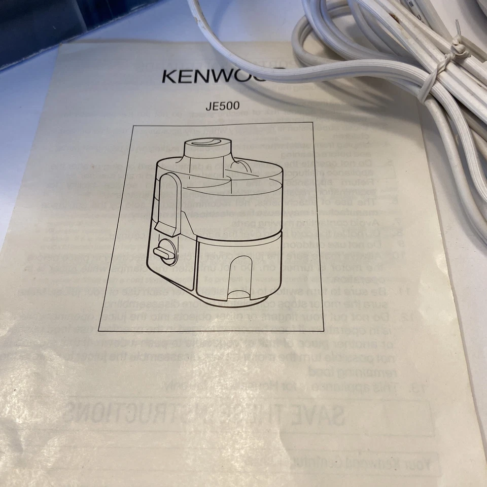 Excelente estado vintage Extrator de suco centrífugo Kenwood JE500 - Imagem 3 de 4