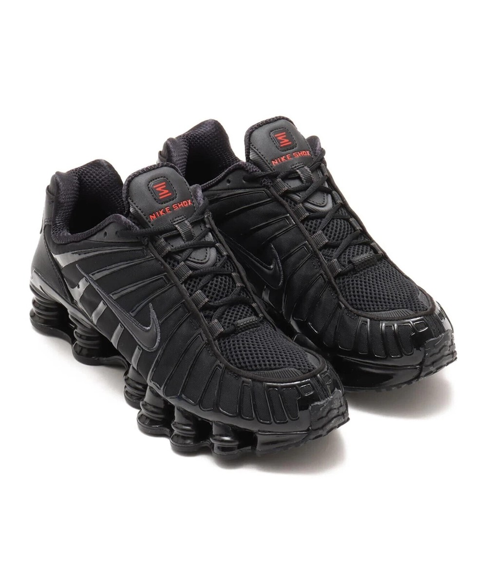 靴 Nike shox tl Black and Max Orange 24.5 Nike Shox TL Black Metallic Hematite Max Orange Black AV3595