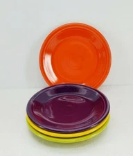 set lot 4 SALAD PLATE poppy mulberry daffodil lemongrass NEW FIESTA 7 1/4"
