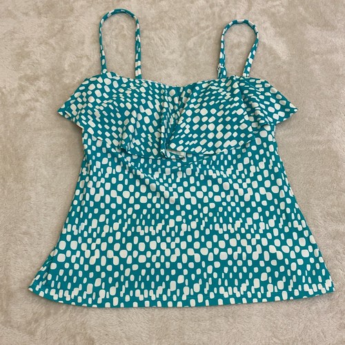 Haut De Tankini 24&Ocean Taille M – Motif Pois à Volants, Occasion Très Bon état, Multicolore