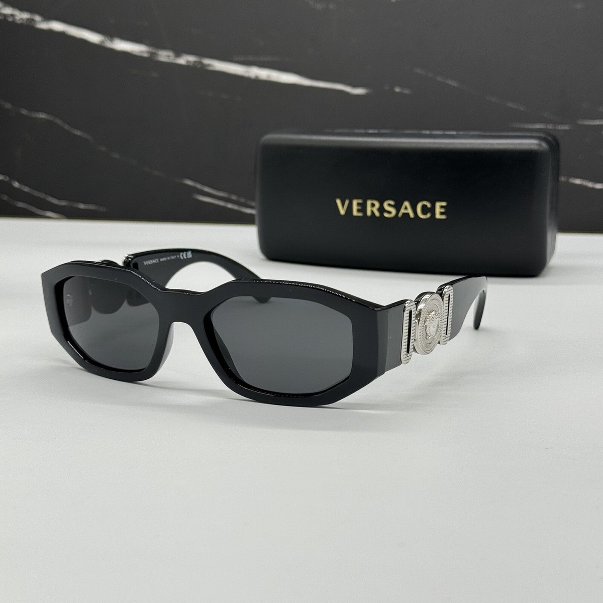 NEW MOD 4361 VERSACE MEDUSA SUNGLASSES VE4361 5422/87 BLACK