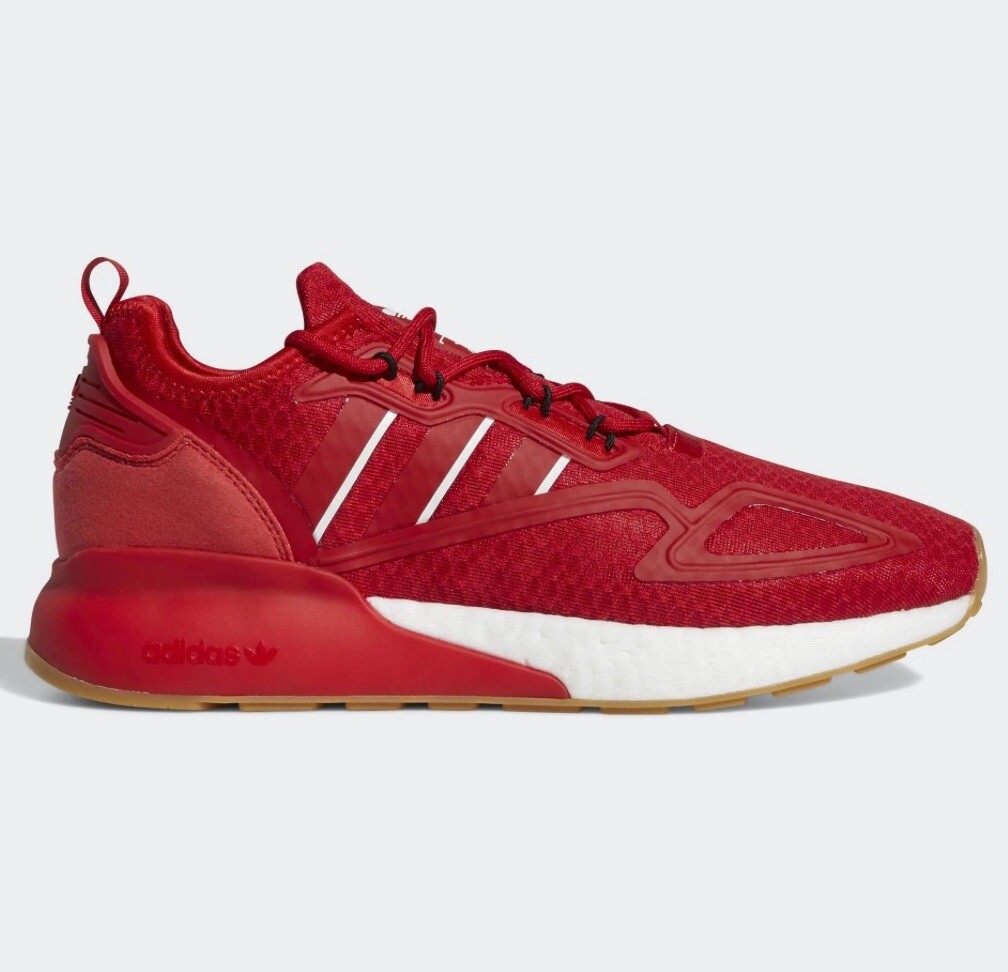 adidas Men's Shoes ZX 2K Boost Scarlet Gum (Red) 9.5 US Size