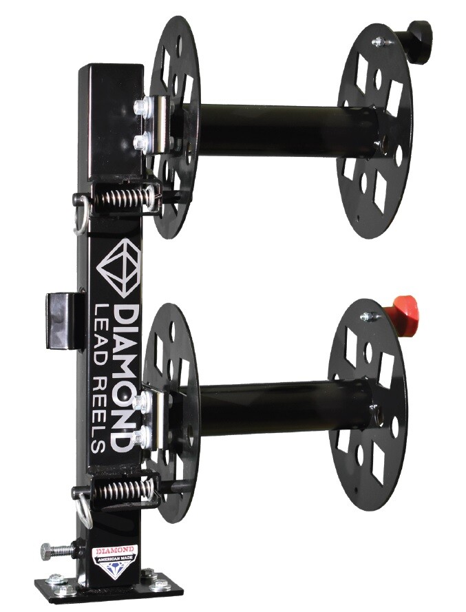Diamond Lead Reel SBD12BLK, 12" Heavy Duty Double Welding Cable Reel W/Swivel...