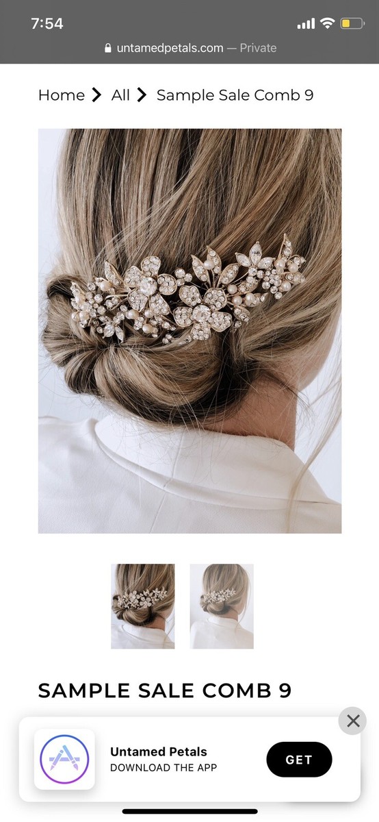 Untamed Petals By Amanda Judge Andie Hair Comb | eBay
