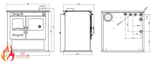 EEK A Wasserführender Küchenofen Holzherd VICTORIA BO BimSchV2 Therm. Entlader - Bild 9 von 10