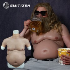 SMITIZEN Silicone Upper Body Suit man Fake Beer Belly For Cosplay Costume Male