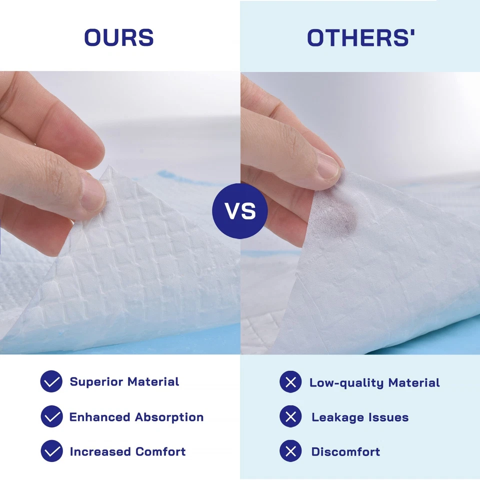 60x90cm 60x60cm XL/L Puppy Dog Training Pads Pet Toilet Pee Pads Mat Absorbent - image 2 of 4