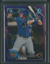 2016 BOWMAN CHROME DRAFT BLAKE TIBERI METS RC PURPLE REFRACTOR RARE SP 116/250