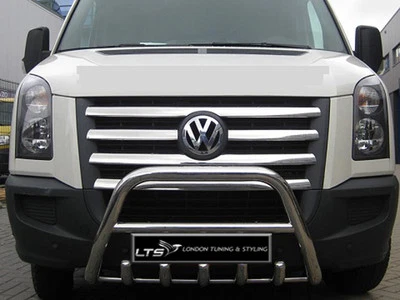 LTSAUTO VW CRAFTER STAINLESS STEEL CHROME NUDGE A-BAR, BULL BAR 2006-2013