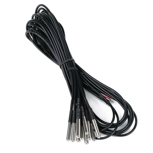 10/20X Temperaturfühler Thermosensor Temperatur-sensor DS18B20 Wasserdicht Kabel