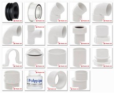 Polypipe 40mm Solvent Weld Waste Fittings in White (actual size 43mm)