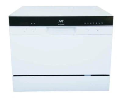 Sunpentown SPT Countertop Dishwasher with Delay Start & LED - White - SD-2224DW