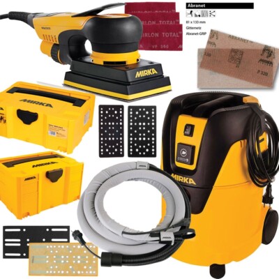 MIRKA Schwingschleifer DEOS 353CV MID3530201CA + Sauger 1025 L PC KIT2030WOMDE