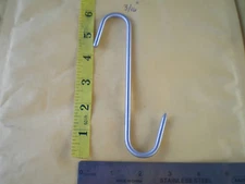 15 PCS. HEAVY DUTY STAINLESS STEEL MEDIUM MEAT/POULTRY S HOOK, 6" X 5MM.  