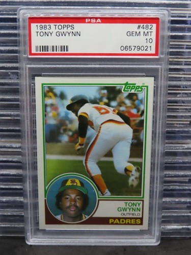 1983 Topps Tony Gwynn Rookie Card RC #482 PSA 10 GEM MINT San Diego Padres - Picture 1 of 2