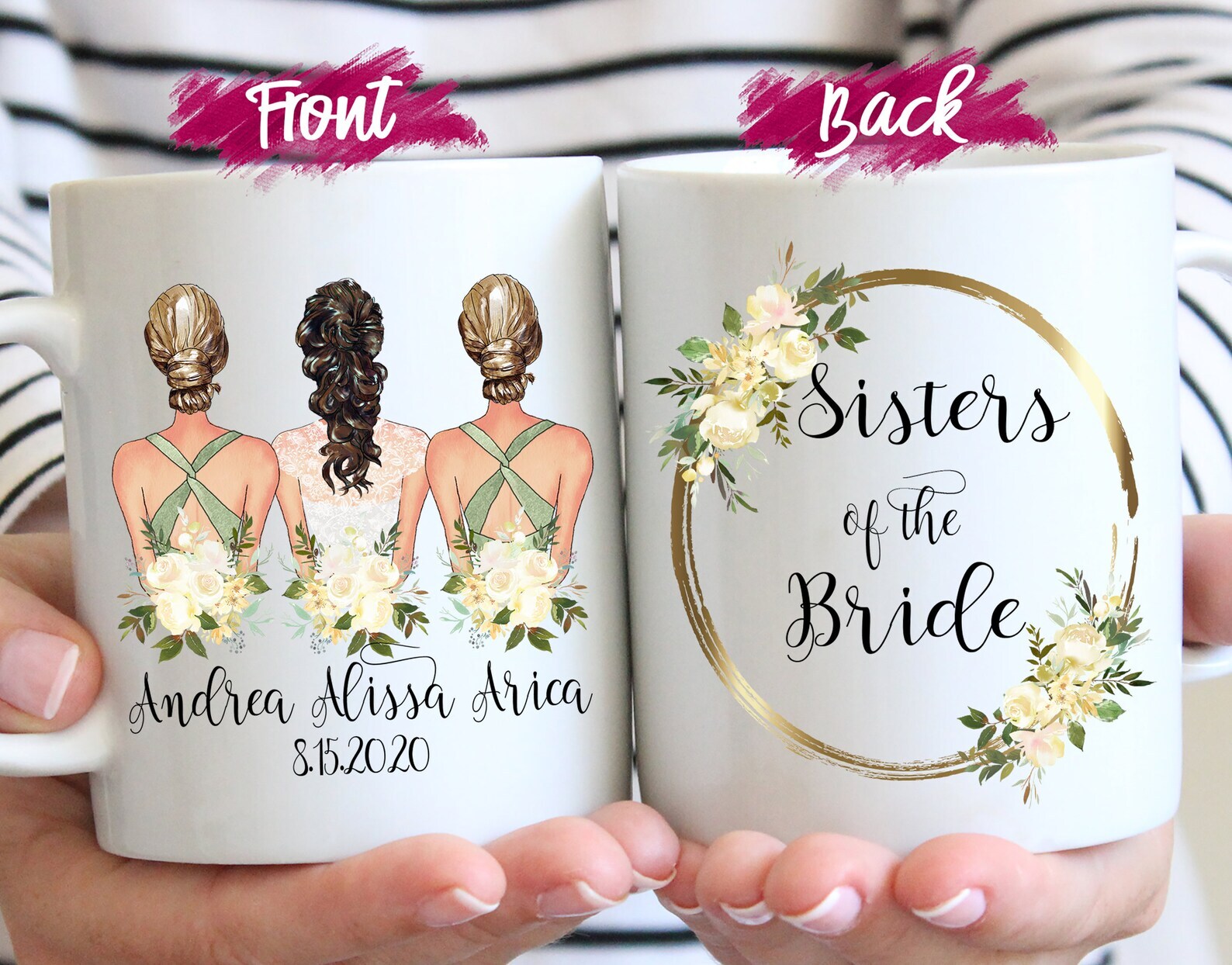 Sister Of The Bride Mug Sisters Of The Bride Gift Personalized Custom Sister