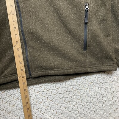 Carhartt F19 Jacket Mens 2XL Regular Brown Full Zip Fleece