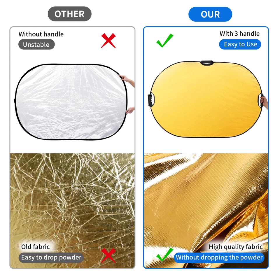 5in1 Light Reflector Handle Photography Collapsible Arm Boom Holder Stand Studio - Image 2 of 4