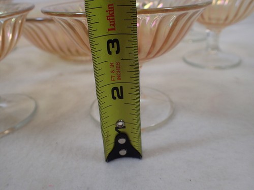 Imperial Glass Marigold Carnival Smooth Rays Bowl & (6) Sherbet Dessert Cups - Picture 12 of 12