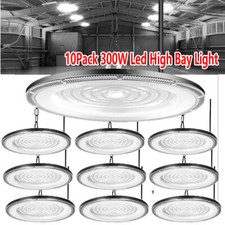 10 Pack 300W Led UFO High Bay Light 300 Watts Commercial Factory Warehouse Light