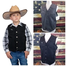 Wyoming Traders Youth 100% Wool Western Cowboy / Cowgirl Vest