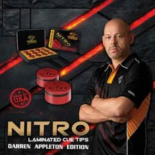 (X1) Tiger Nitro Laminated Cue Tip- Darren Appleton Edition