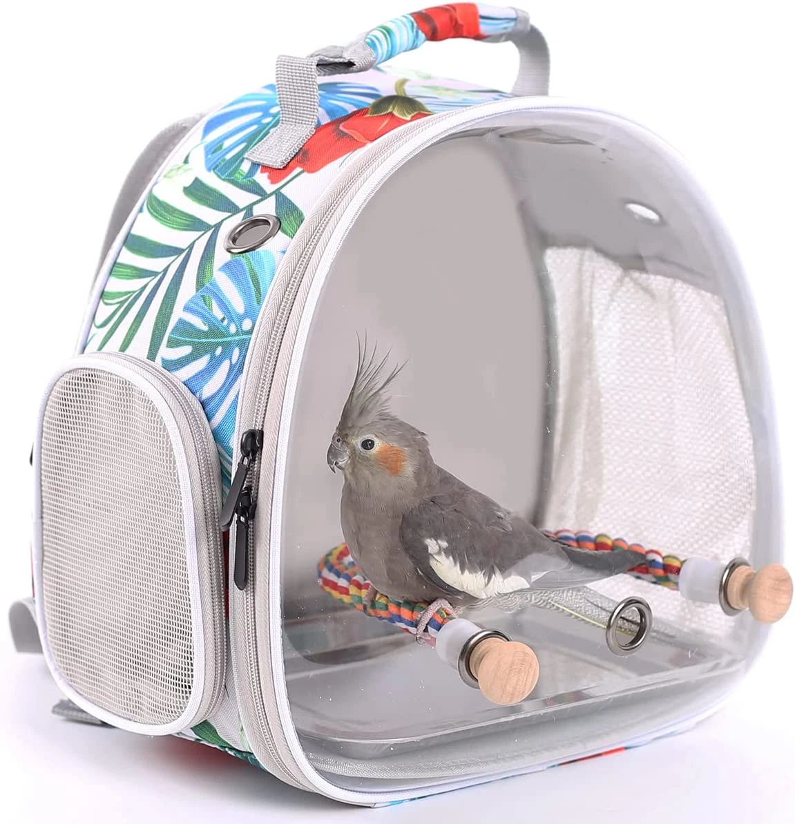 Ibiyaya x BirdTricks TrackPack for Birds, Patented Bird Carrier Backpack  with Perch, Airline Approved Cage Bag