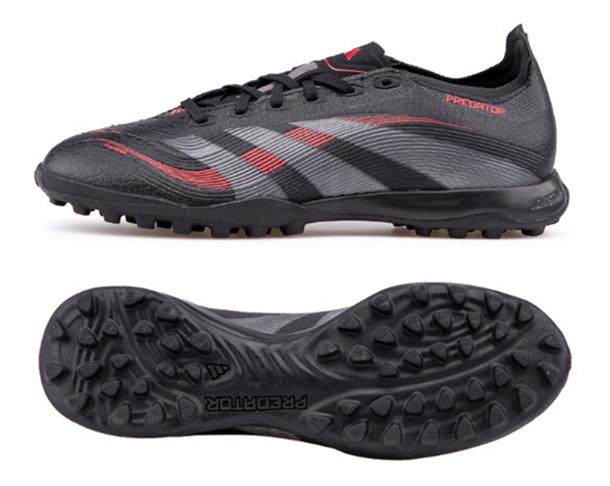 Adidas FF Stileiro Black & Red Turf Soccer Shoes Cleats Traction Size 9 adidas Copa Icon II Pro Turf Soccer Shoes (Black/Red/Silver  main image 2