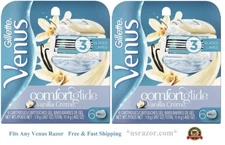 12 Gillette Venus Comfort Glide Razor Blades Cartridge fit Embrace Swirl Spa 6*2