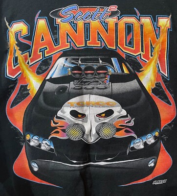 VRHTF VINTAGE NHRA SUPER AWESOME ''SCOTT CANNON NITRO FUNNY CAR'' T SHIRT XL