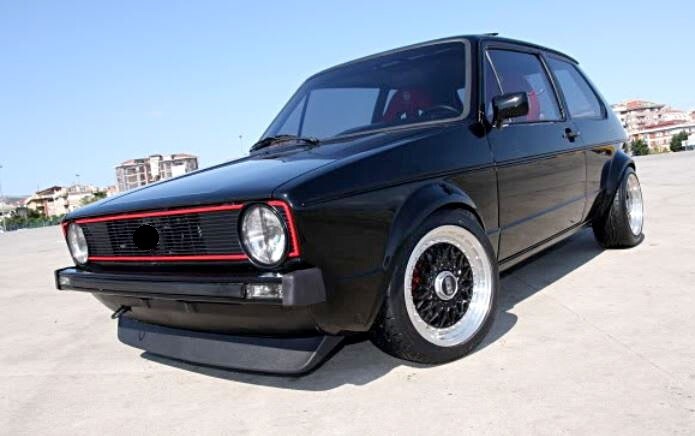 a*2様 VW フォルクスワーゲン ゴルフ 1 Golf MK1 チンスポ スポ Fits for VW Golf MK1 GTI Front Big Bumper Chin Spoiler Lip