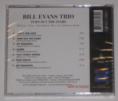 洋楽 Bill Evans Trio Turn Out The Stars CD BILL EVANS TRIO 