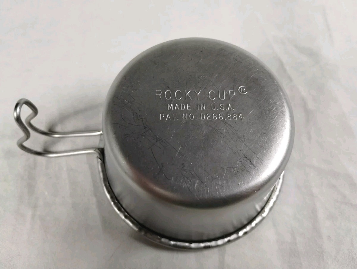Vtg Rocky Cup Stainless Steel Camping Hiking 1 Cup/250ml Measure 